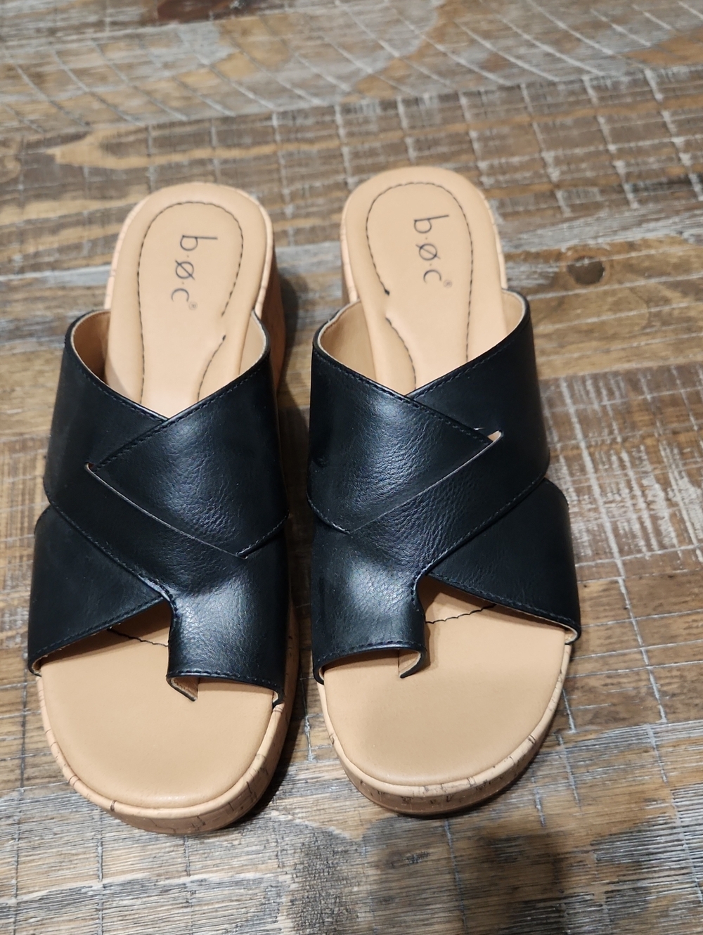 b.o.c. Women's Summer Wedge | Black | Size 10M